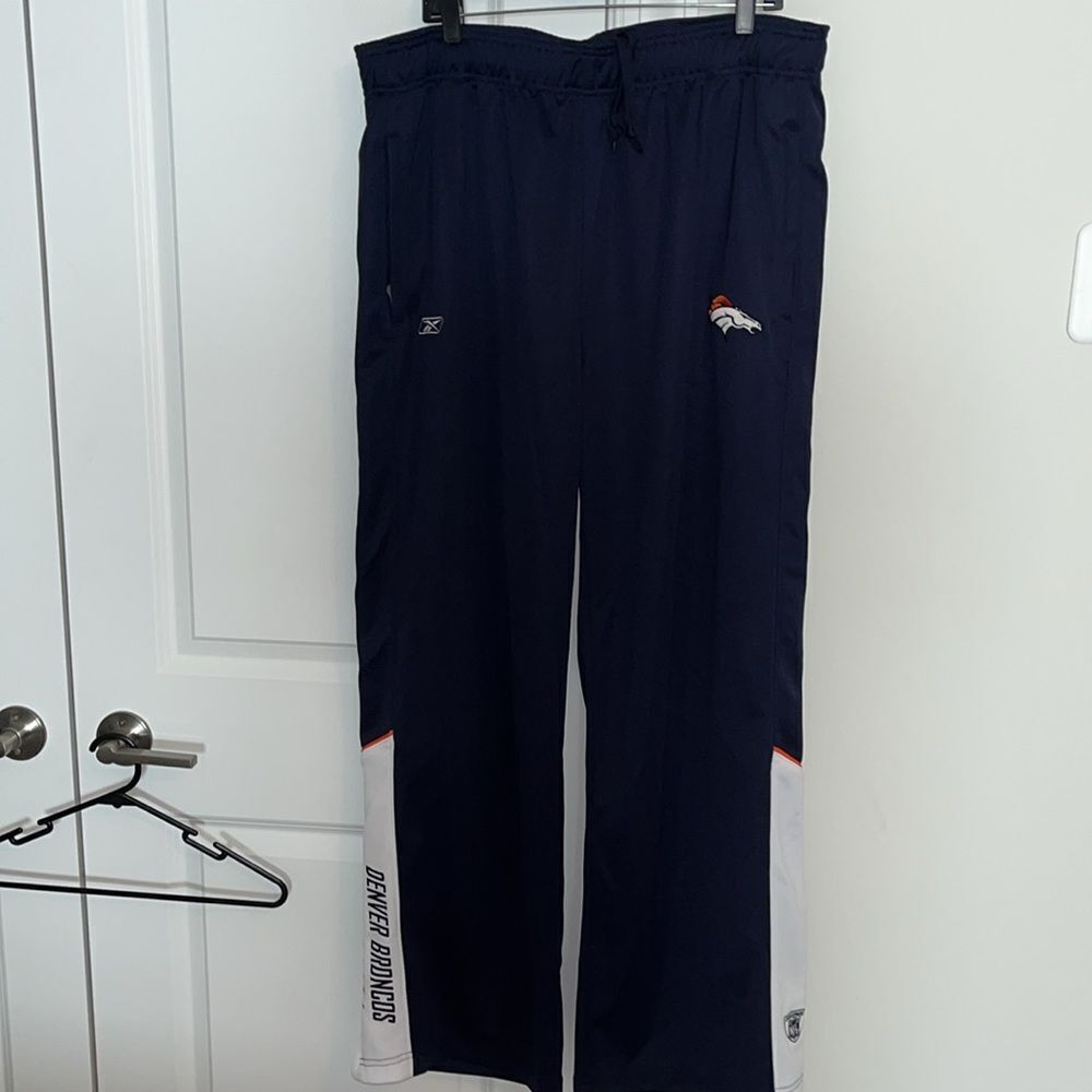 Denver Broncos NFL equipment field football sweatpants track work out pants XXL